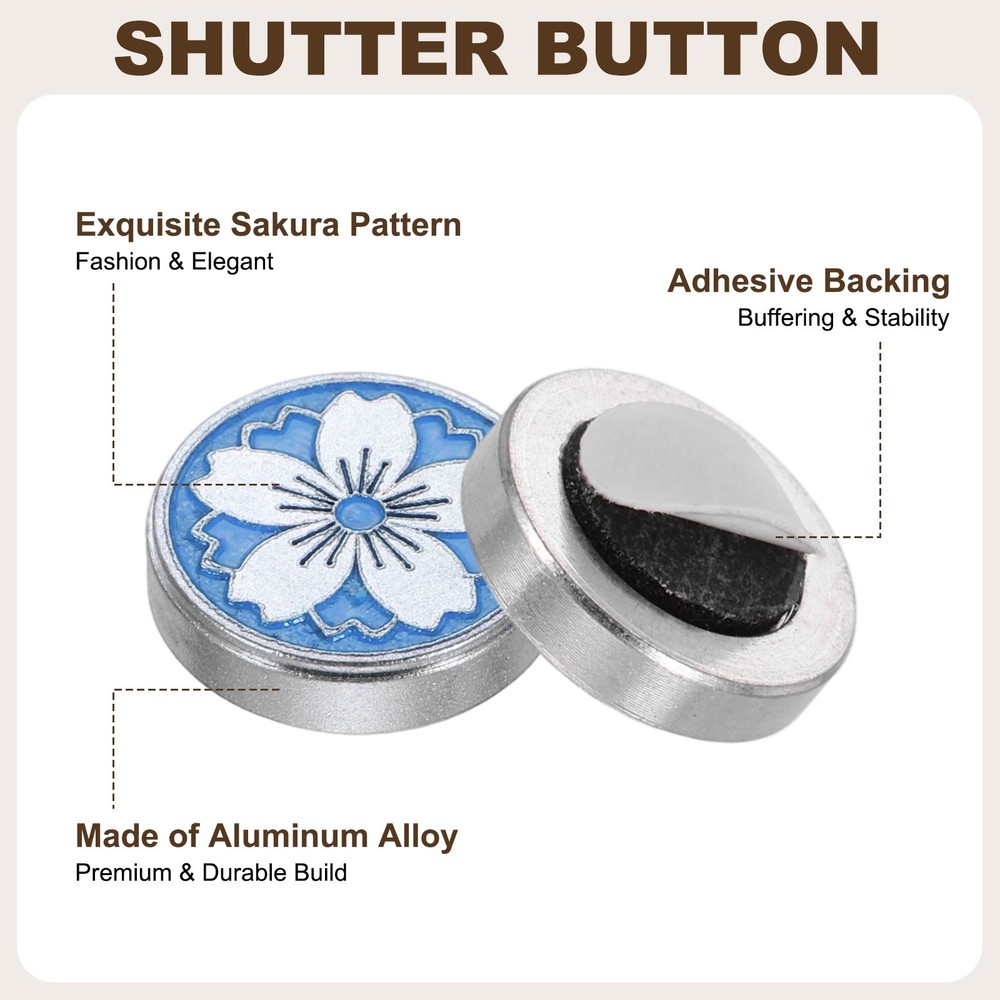 Shutter Button (Blue) Camera Soft Release Button Adhesive, for Fuji