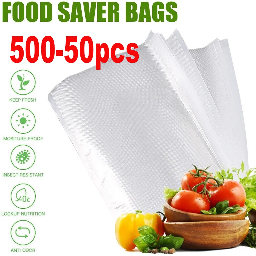 8"x12" Vacuum Sealer Bags Embossed Food Saver Magic Seal Storage 50-500pcs