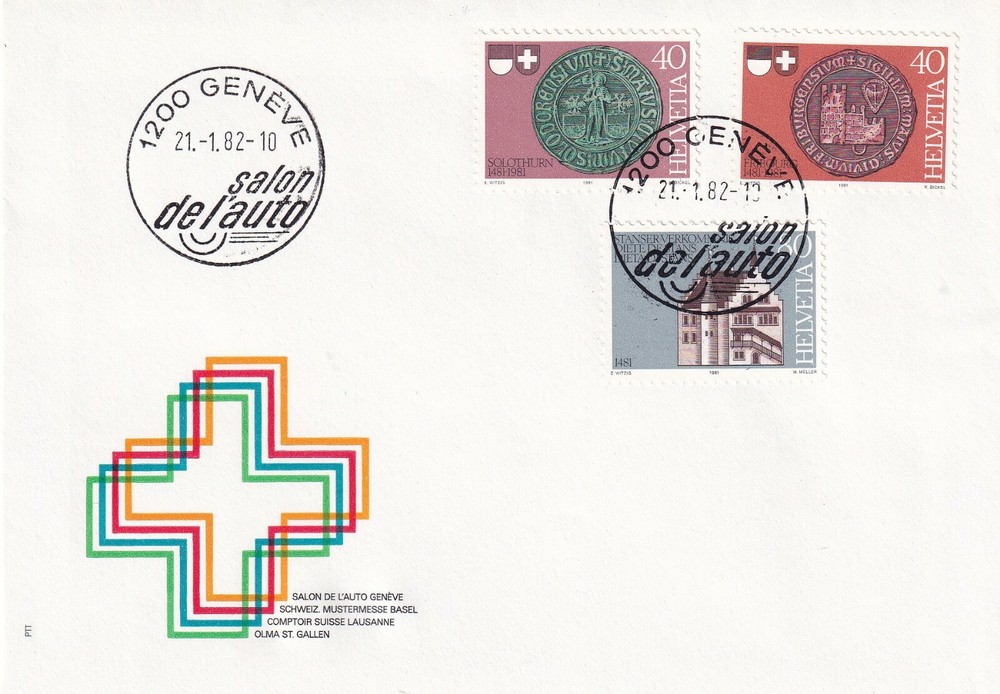 SWITZERLAND 1982 COVER FOR AUTO SHOW #2