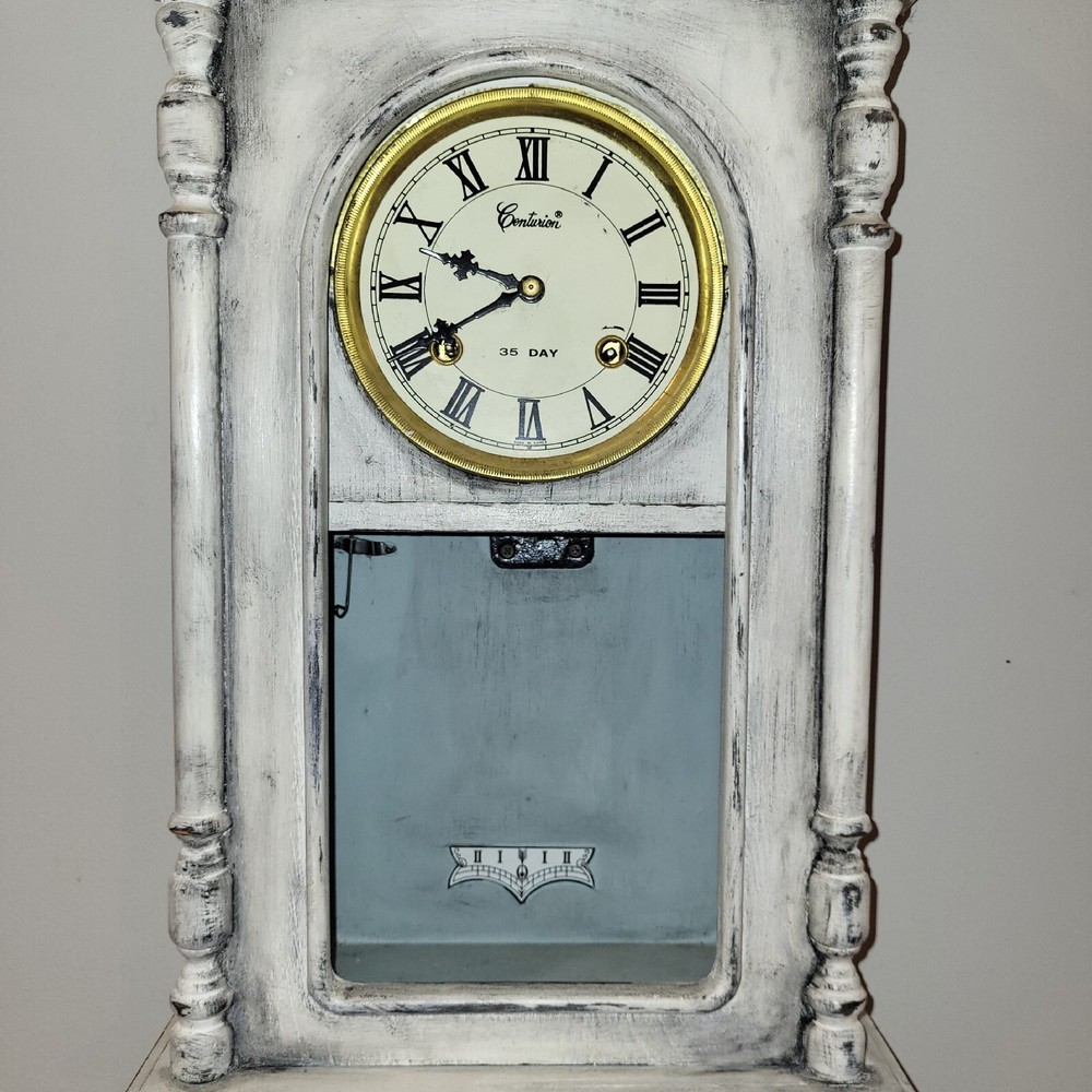 VINTAGE CENTURION 35 DAY WALL CLOCK. Untested, no Key.