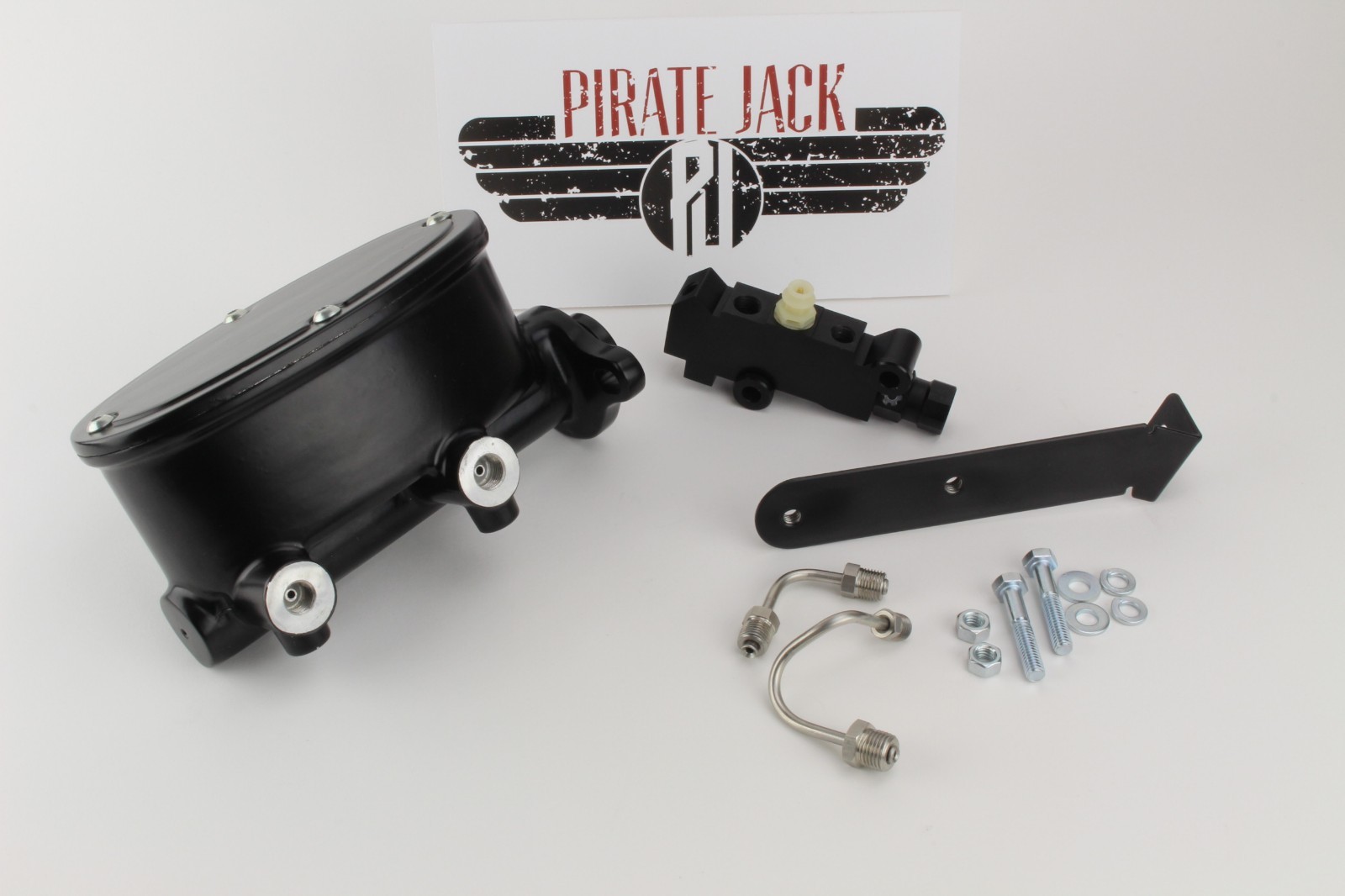 Blacked Out 1" Bore Black Oval Master Cylinder & Proportioning Valve Kit