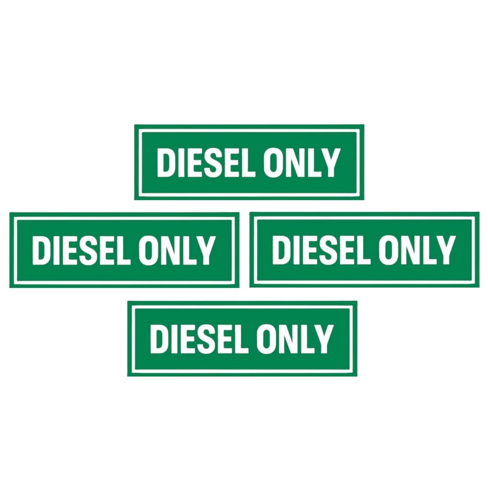 4 Pack Diesel Only sticker 2'' X 6"