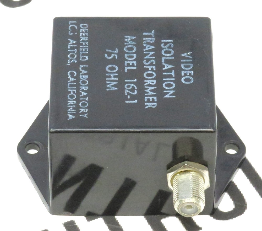 Deerfield Model 162-1 Video Isolator 75 Ohm – Back Cover Missing Functional Item