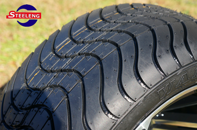 GOLF CART 12" CHROME TERMINATOR ALUMINUM WHEELS and 215/40-12 LOW PROFILE TIRES