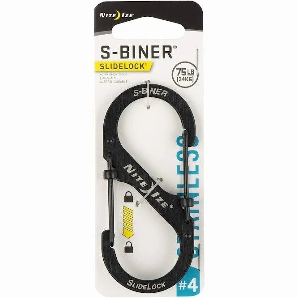 NITE IZE S-Biner #4, double Gated Carabiner Clip: 4 3/8"