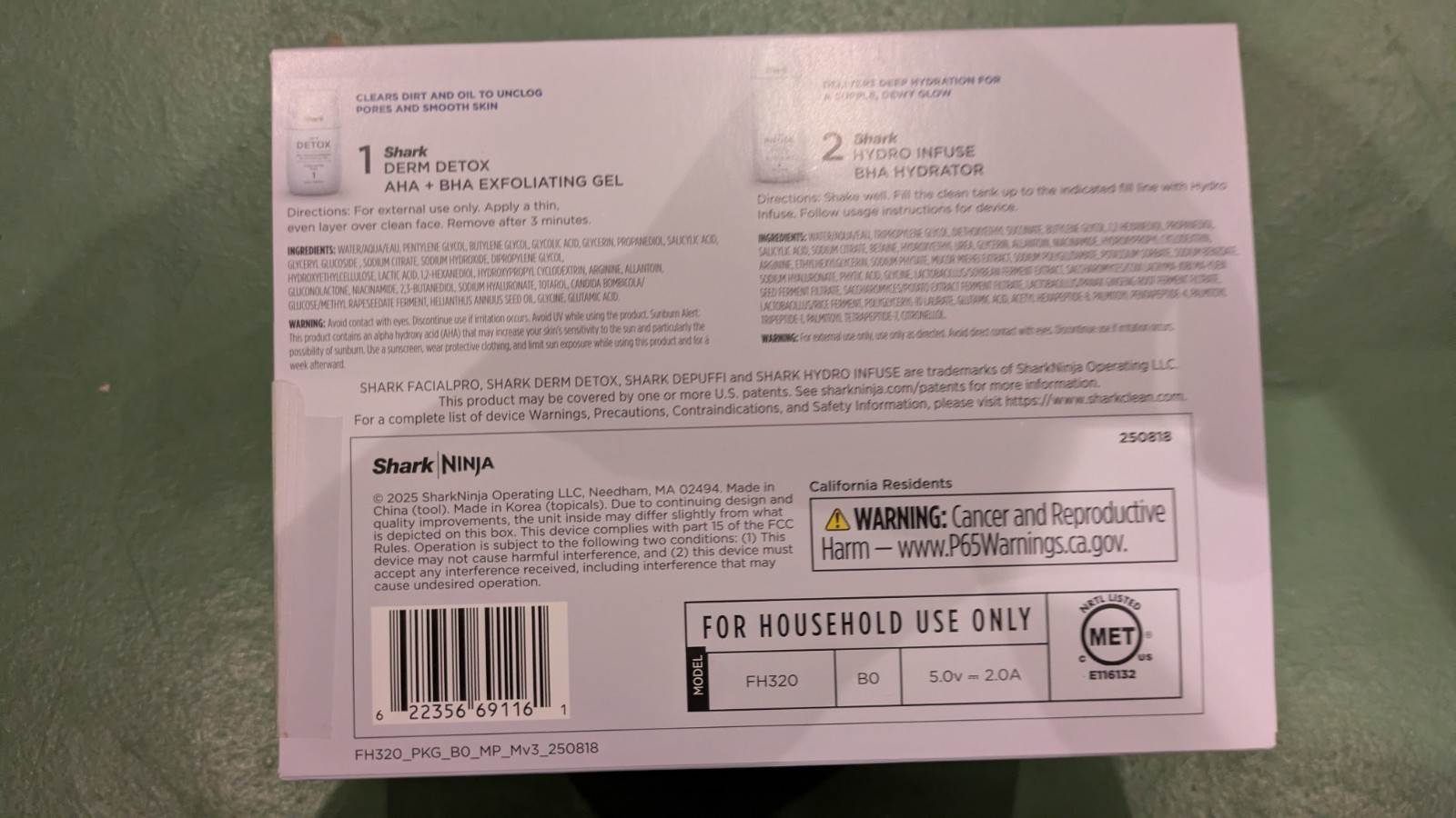 Shark Facial Pro Glow Extract, Hydrate & Depuff At Home For A Radiant Glow - New