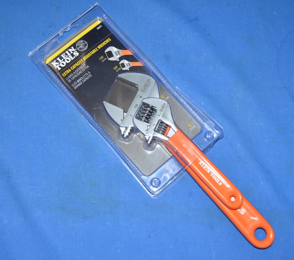 Klein Tools Extra-Capacity Adjustable Wrench Set Hand Tool (2-Piece)