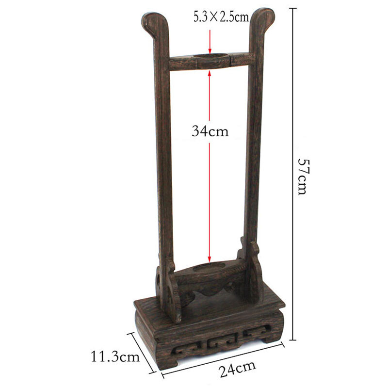 Wenge Vertical Samurai Sword Katana Holder Stand Bracket Assembly Display Rack