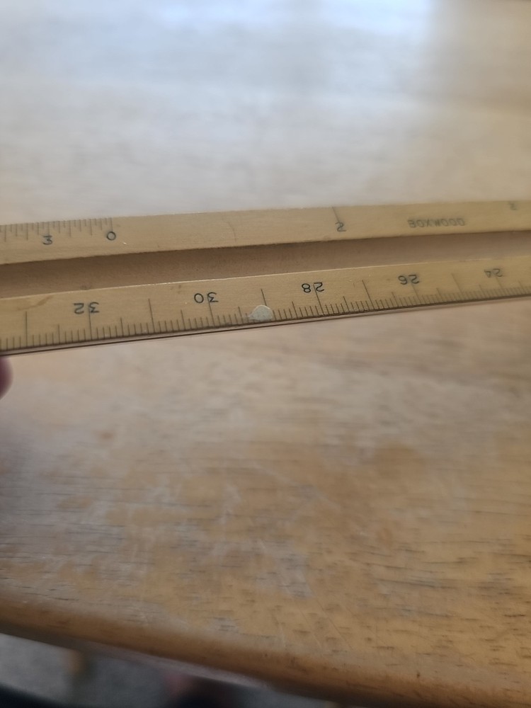 Vtg Post U.S. ST'D Architectural Scale Ruler Genuine Boxwood Engine Divided