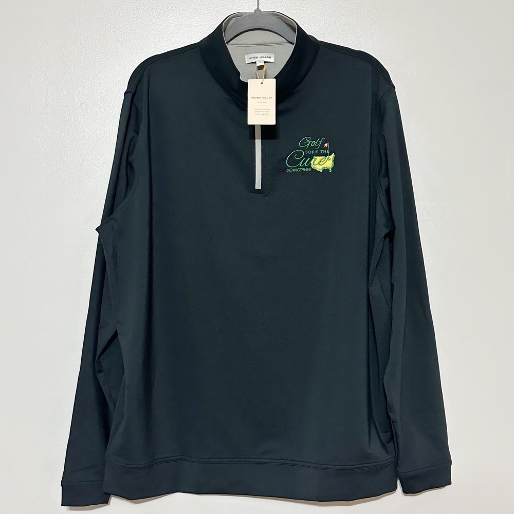 New Peter Millar Golf Fore The Cure Quarter Zip Performance Pullover Size XLarge