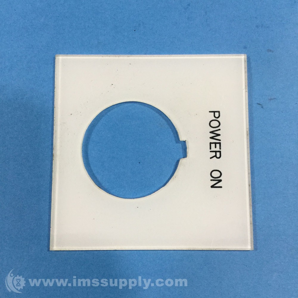 Push Button Legend Plate, Power On USIP
