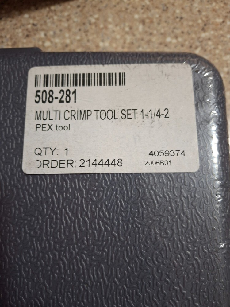 legend 508-281 multi pex crimp tool set