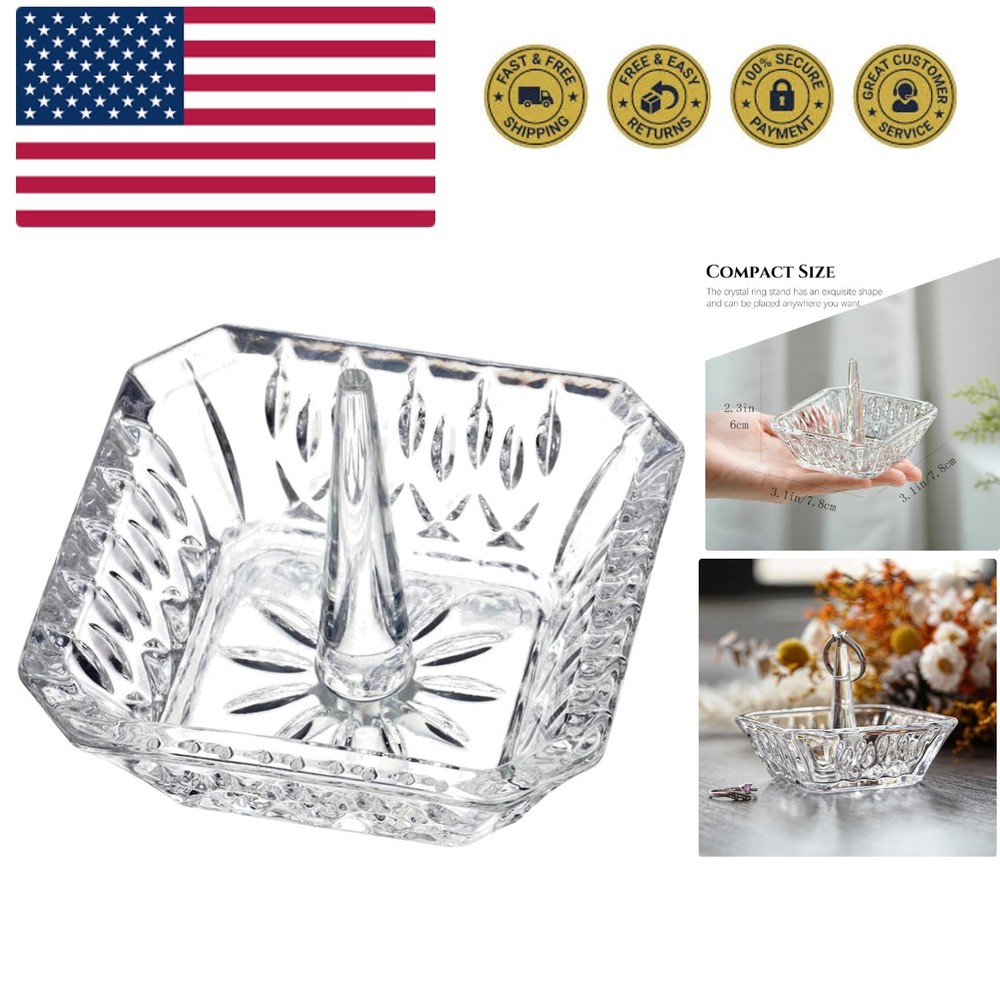 H&D Crystal Ring Holder Dish