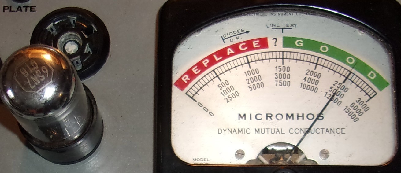 6-SYLVANIA 6SN7GTB Twin Triode Chrome Top! Black Plate! HICKOK TEST GREAT!