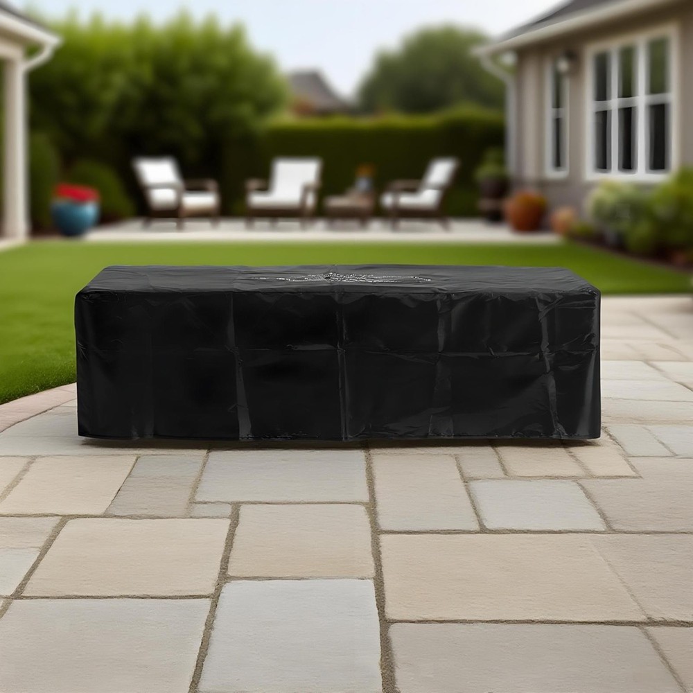 Outdoor Firepit Table, 48 x 24 Inch Rectangle Fire Pit Table, 50000 BTU