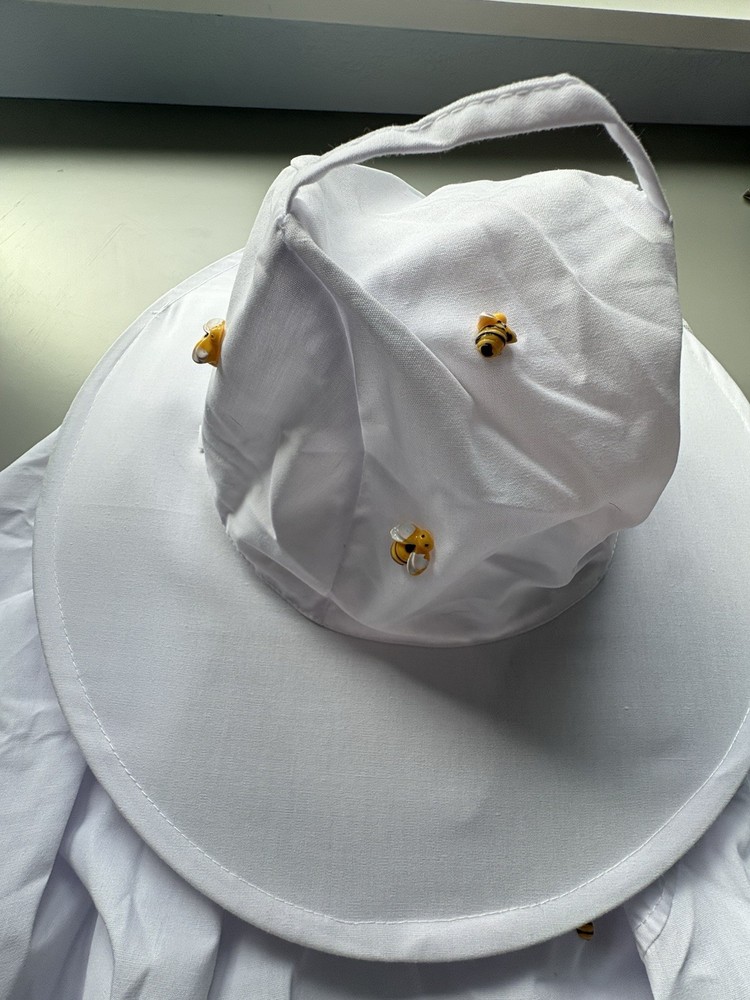 Bee Keeping Jacket Smock Hat Protective Coat Veil Beekeeping Pull Over XXL READ