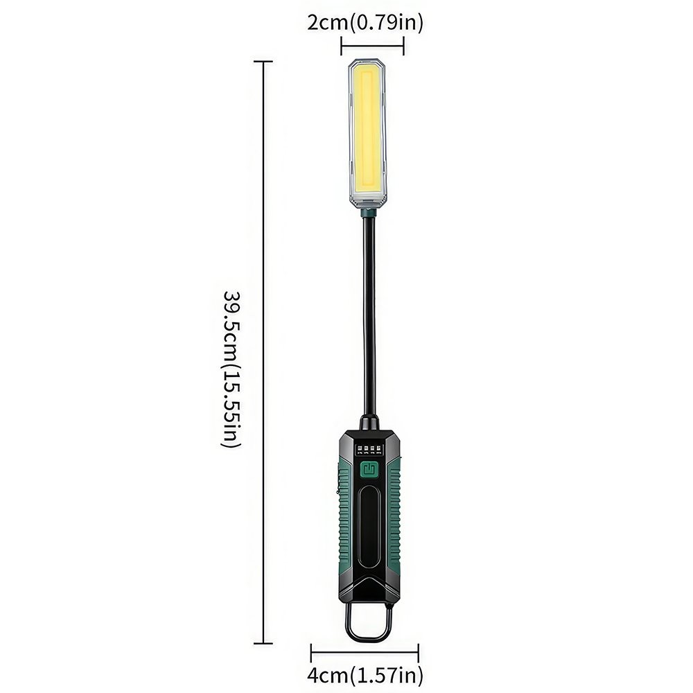 Cordless LED Worklight Rechargeable Handheld Torch Magnetic Lamp Hook Flashlight