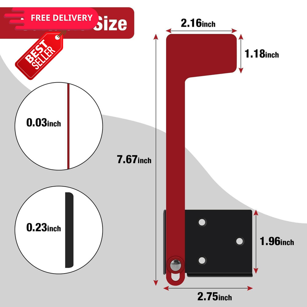 Merear Mailbox Flag Replacement Kit, Galvanized Steel for Mailbox, Red