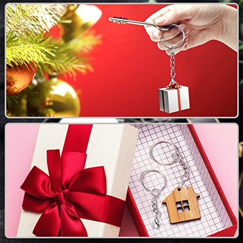 Pcs Keychain Rings with Chain Key Chain Making Kit Include Split Keyring 100