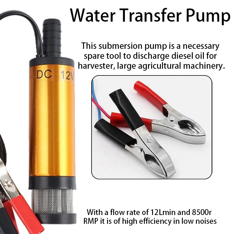 Diesel Electric Fuel Water Oil Transfer 12V Mini Refueling Submersible Drum Pump