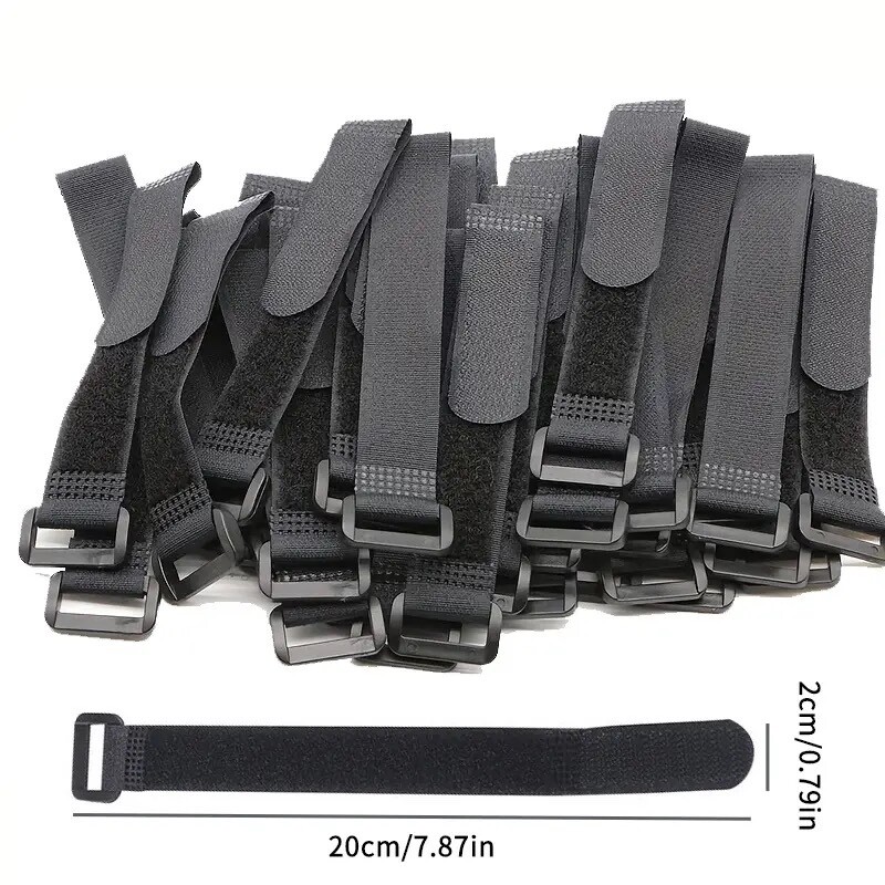 10-Cable Straps Reusable Adjustable Multi-Purpose Fasteners Connectable vlcro