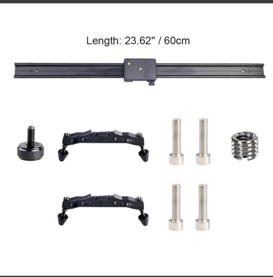 Aluminum Alloy Camera Slider 60cm Dolly Track