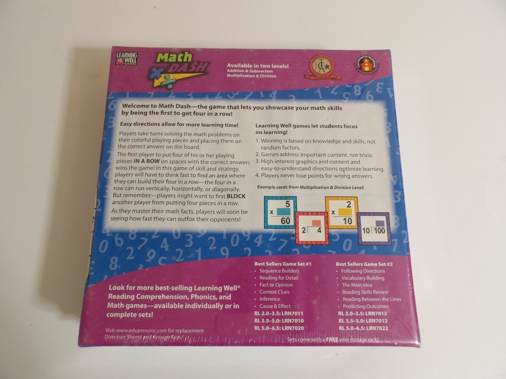 Math Dash Multiplication & Division Board Game