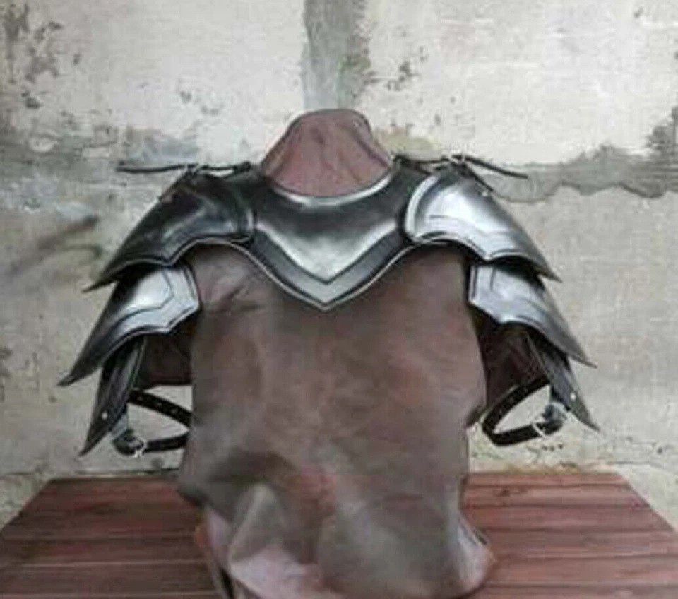Halloween Medieval pauldrons and gorget shoulder Larp costume~renaissance Knight