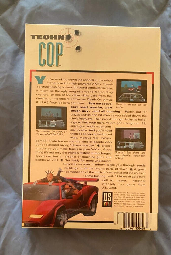 Techno Cop Atari 1040/520 ST NEW Disk By U.S. Gold