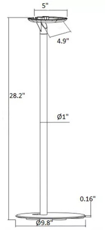 ynVISION Floor Stand for Sonos One, One SL and Play:1 Speaker | 2 Pack | YN-ONE