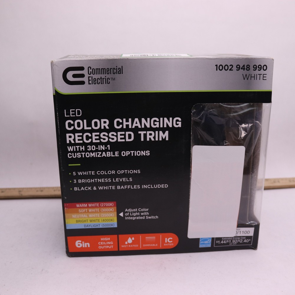 LED Recessed Trim Downlight Fixture High Ceiling Output Dimmable 6"