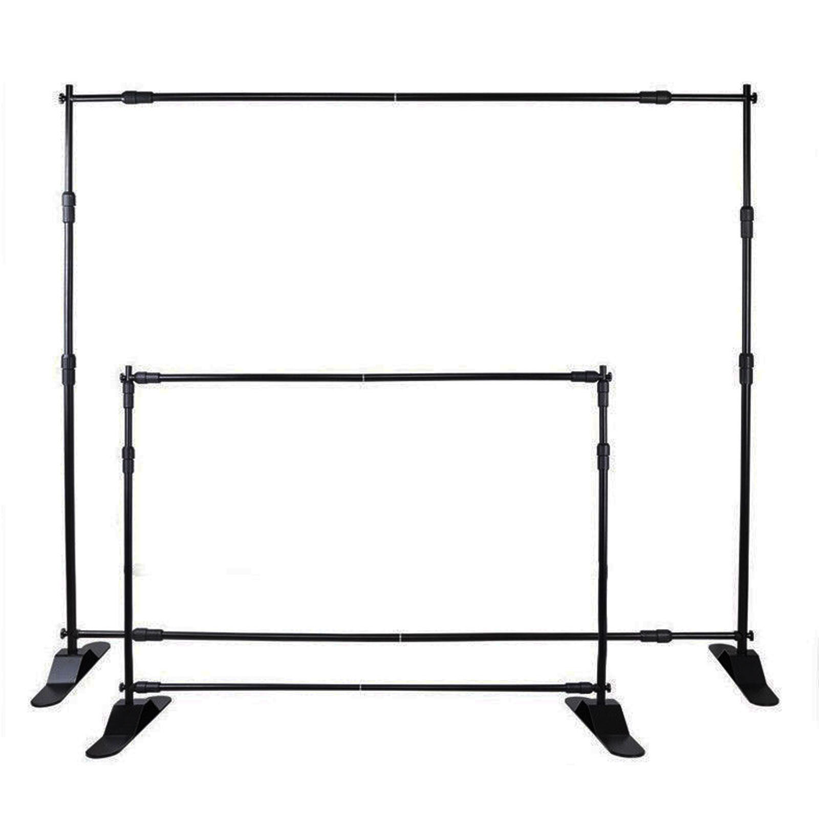 8 x 10Ft Banner Stand Heavy-Duty Step and Repeat Backdrop Telescopic Adjustable