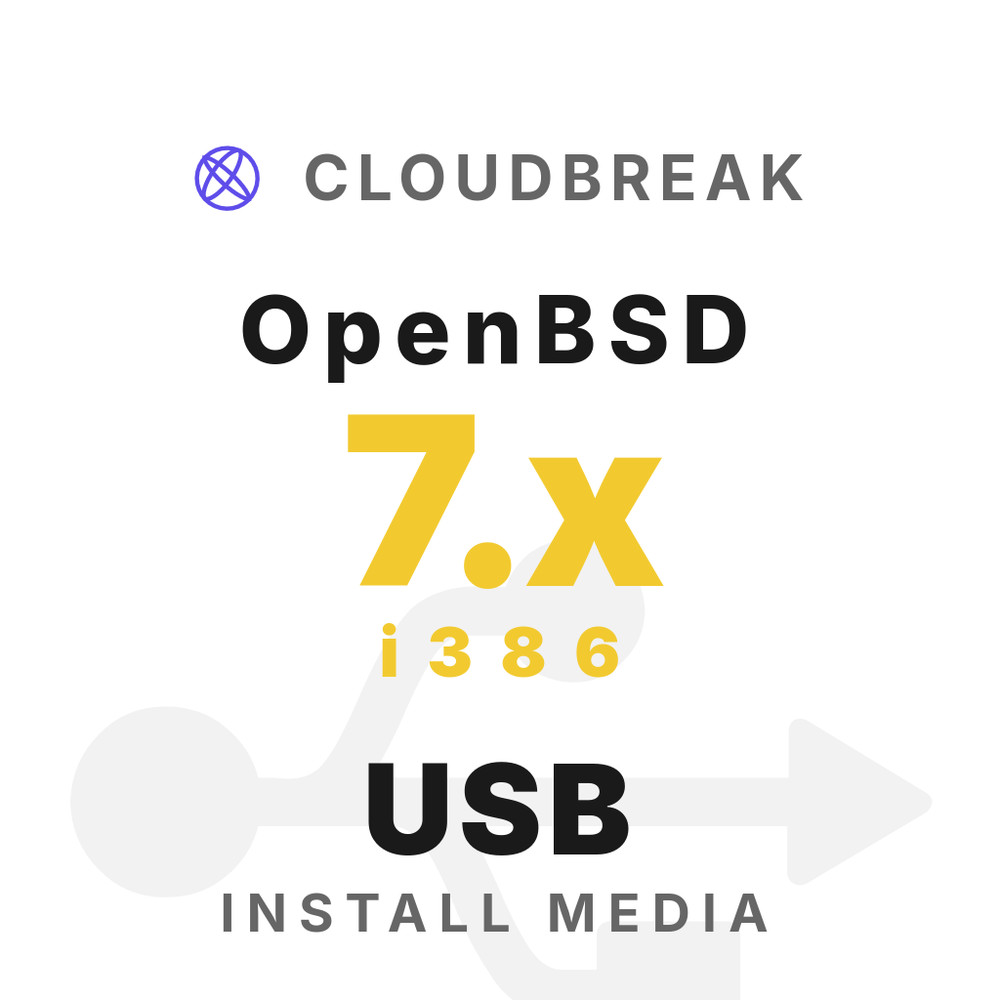 OpenBSD 7.x i386 Bootable/Live Install USB NEW