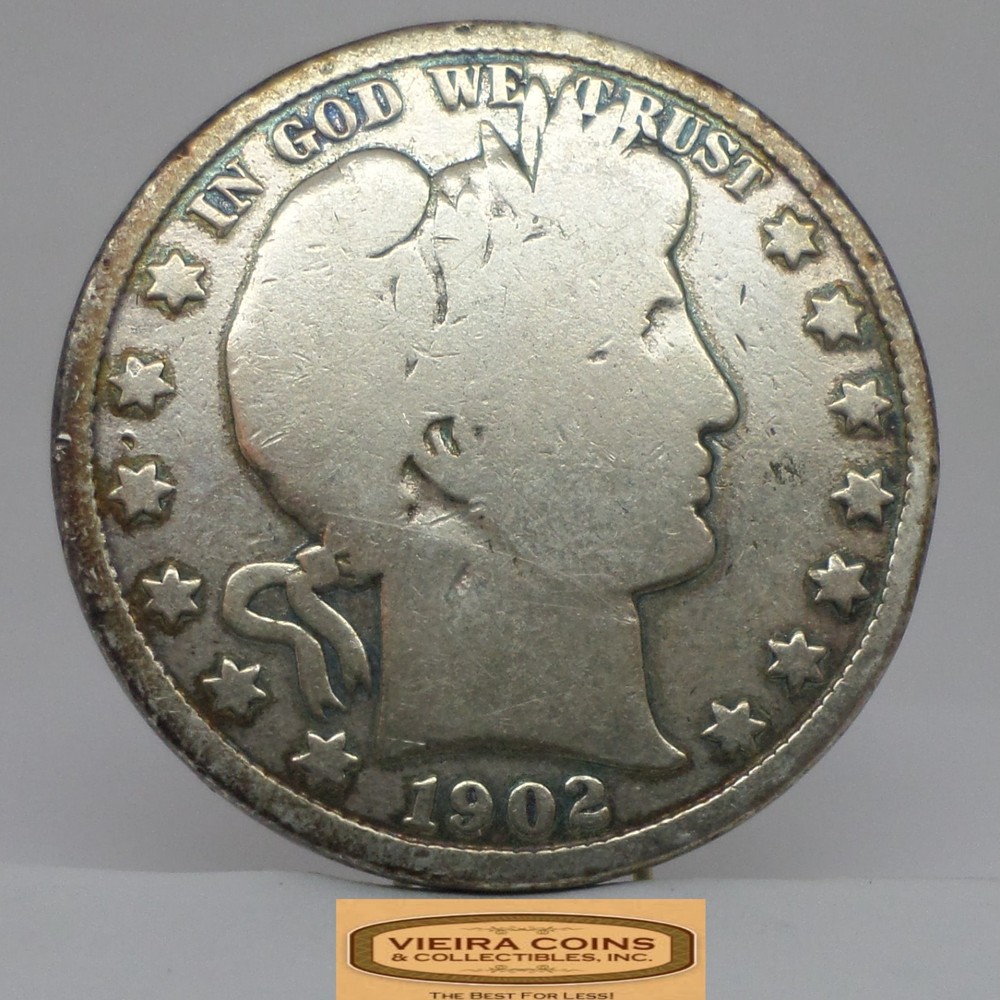 1902 Barber Silver Half Dollar, Polished - #C57076NQ