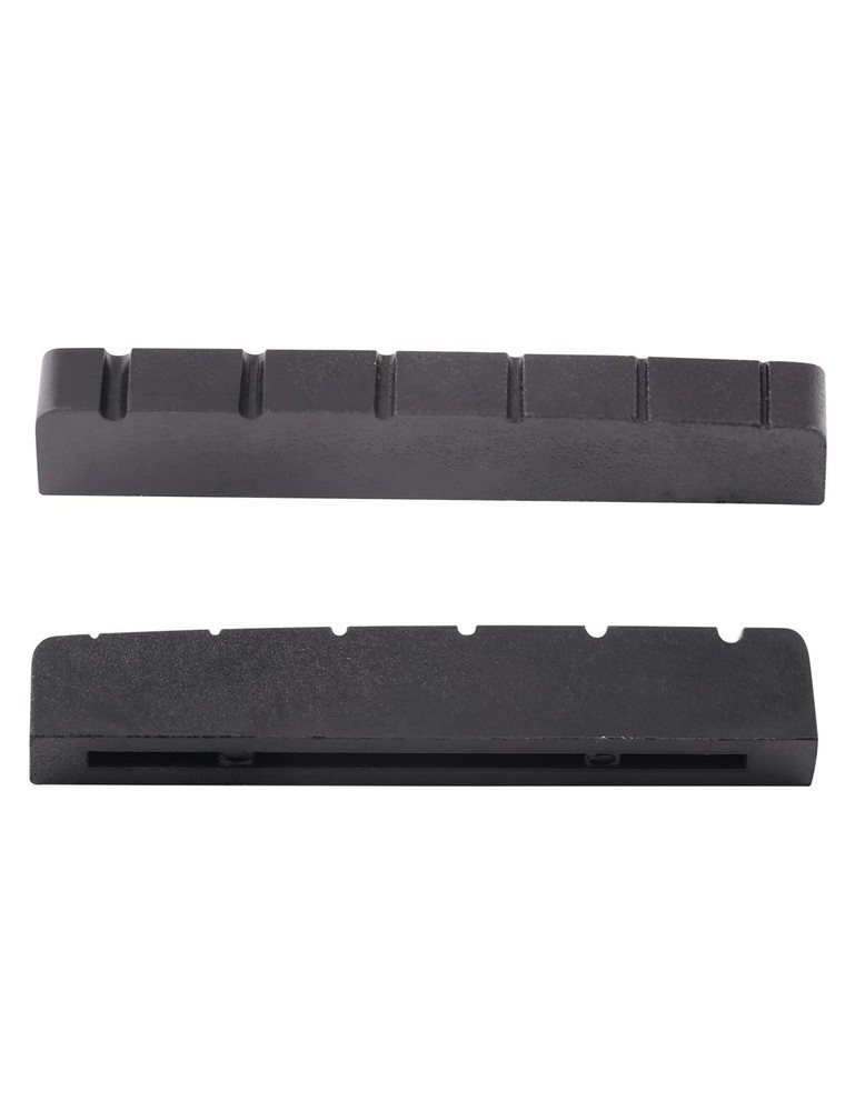 Metallor 6 String Graphite Guitar Nut Pre-Slotted Top Compatible Black