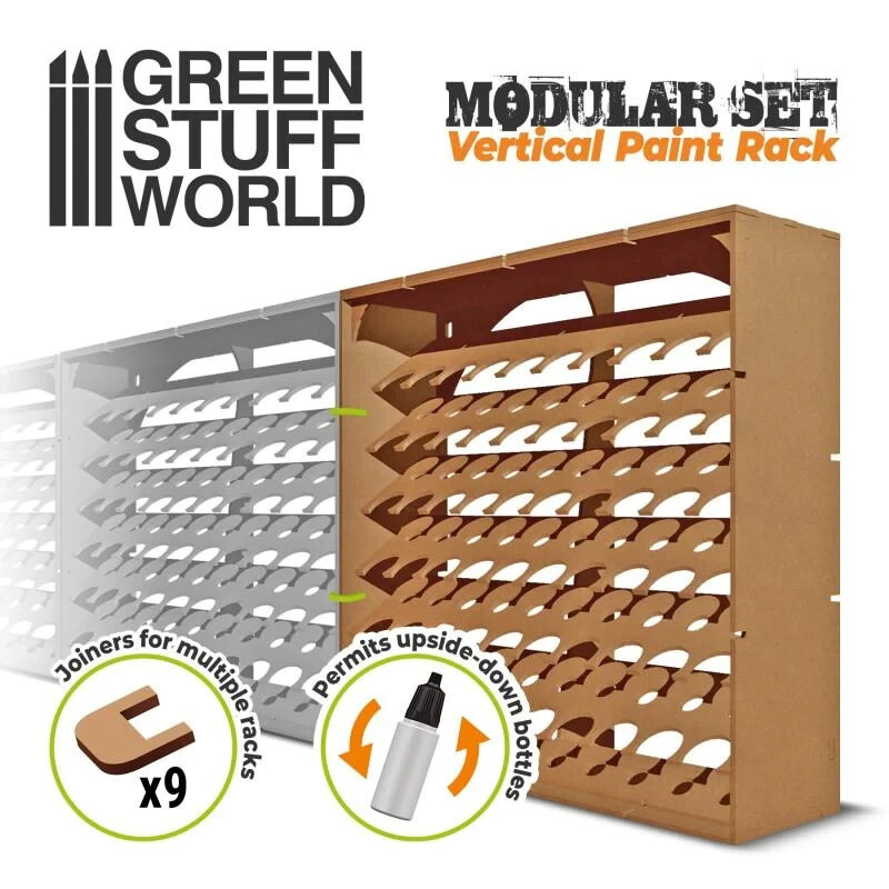 Green Stuff World Modular Paint Rack - VERTICAL 17ml New