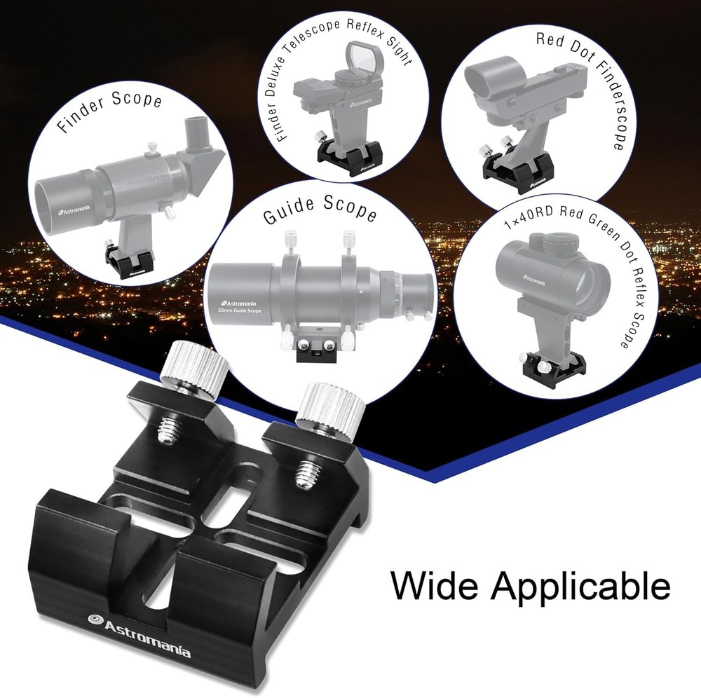 Universal Dovetail Base for Finder Scope Mount – Telescope Mount Adapter