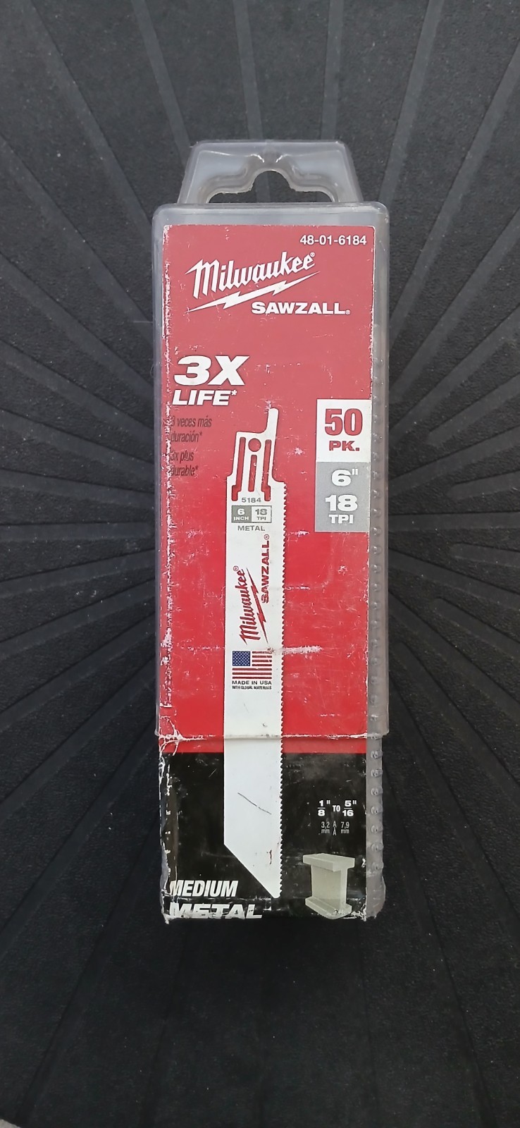 (5) BRAND NEW MILWAUKEE SAWZALL 6" INCH BLADES 18TPI MEDIUM METAL