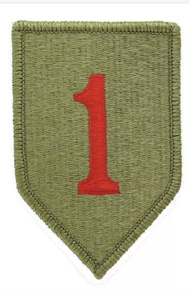1st Infantry Division with Red # 1 OCP Patch With Hook Fastener (each)