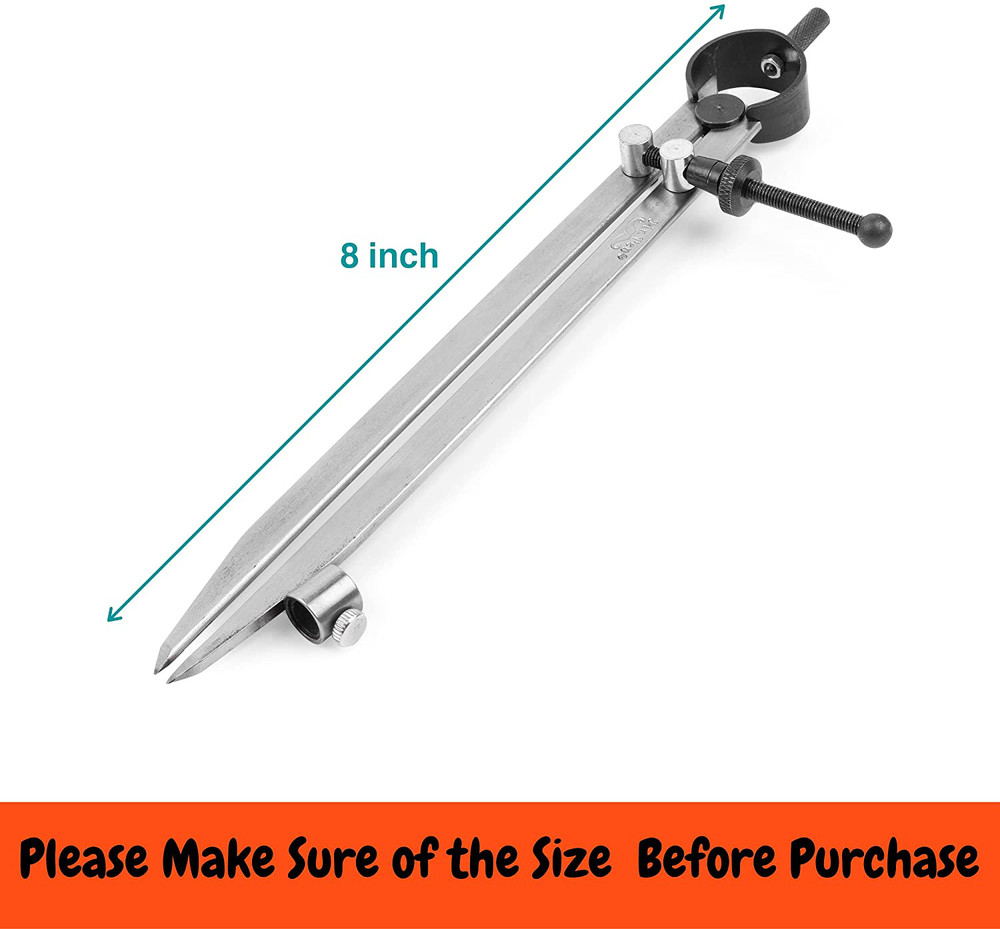 Professional Compass for Woodworking, 8 Inch Compass with Wing, Large