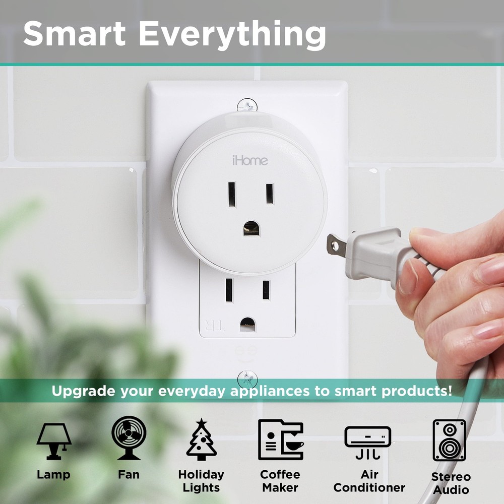 Smart Plug 10A, Works with Alexa & Google Home, App Control, Single Pack, White