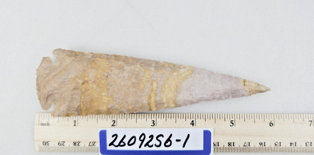 6" Spearhead - Lance Head - Drill Point - Knife - Hand Knapped Agate