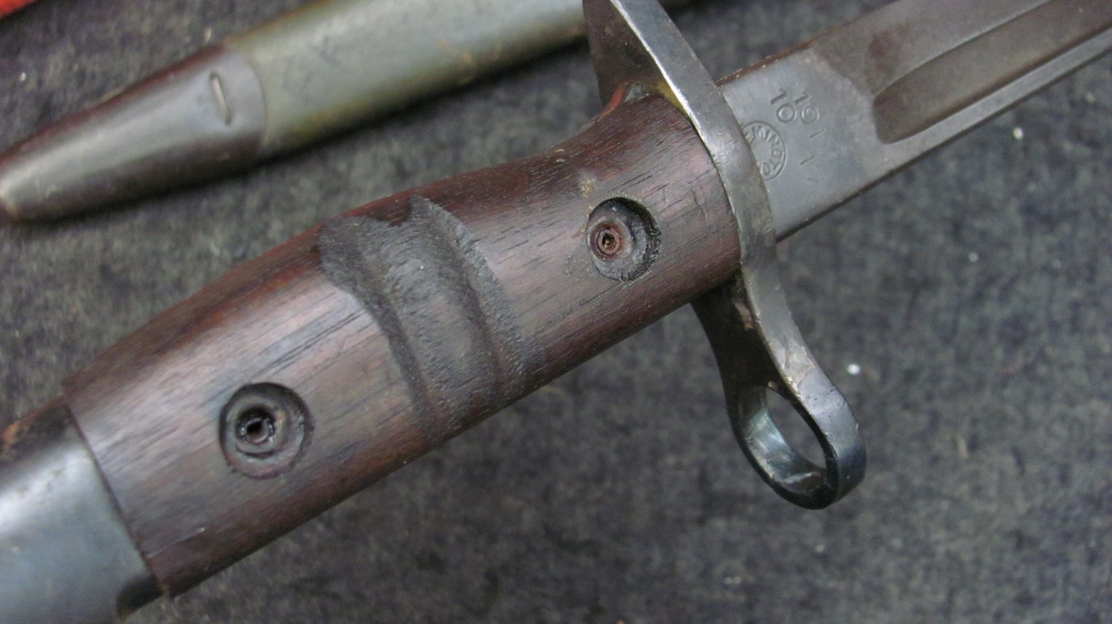 WWI US Army M1917 Enfield Rifle Bayonet w/Scabbard Remington - Trench Shotgun 1