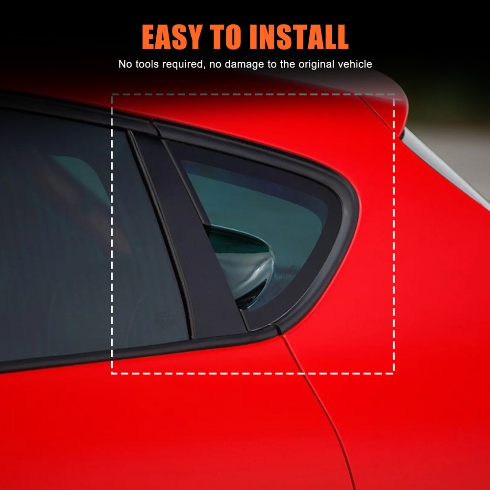 ABS Glossy Black Rear Triangular Louver Trim Panel For Seat Leon 2008-2012