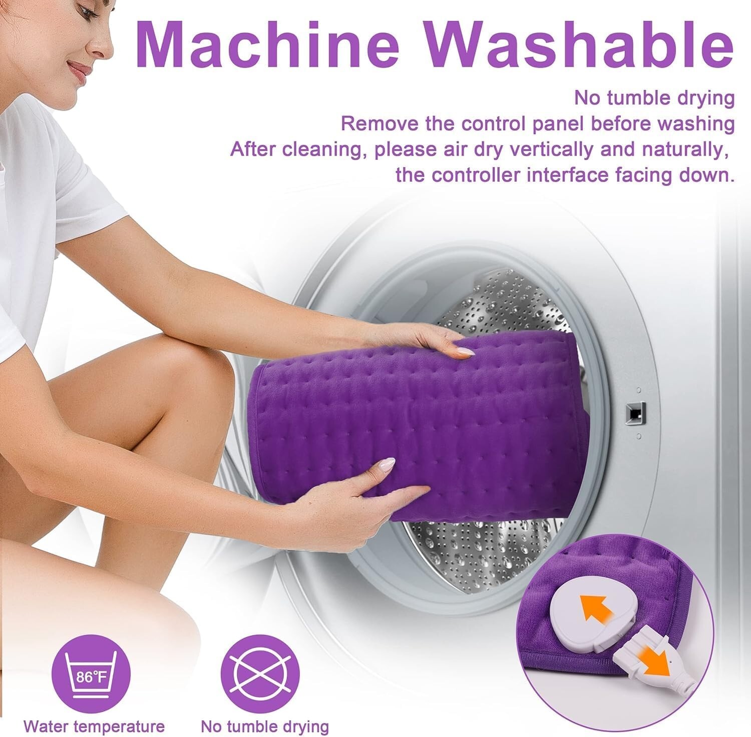 Electric Heating Pad For Back Pain & Cramps Relief 33"x17"6 Level Auto Shut Off