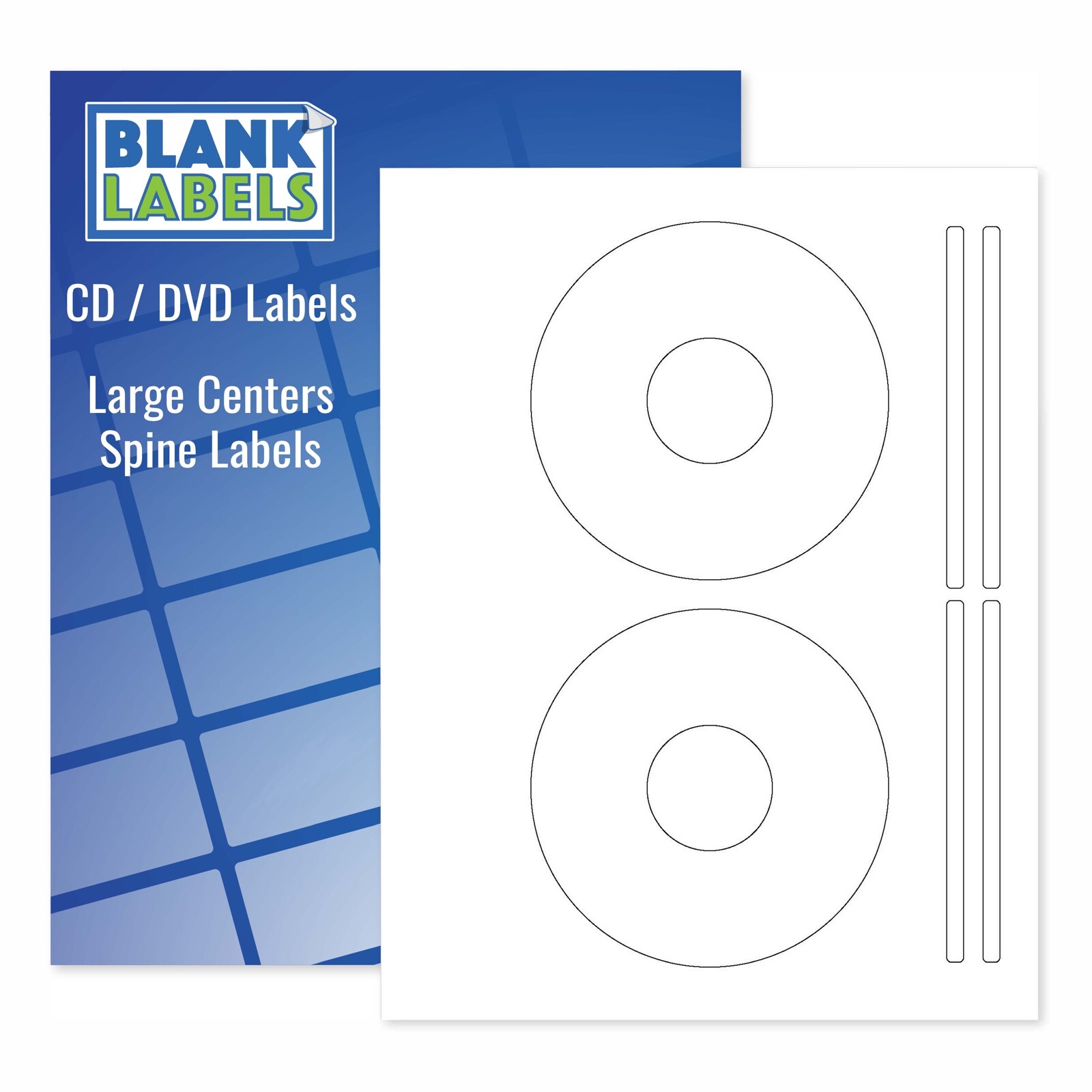 CD / DVD Labels Fits Size 5931 Laser Ink Jet Blank White Matte Sheets