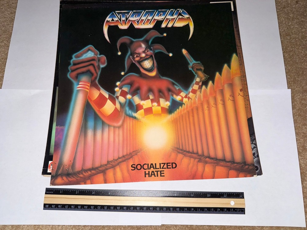 Atrophy 1988 Socialized Hate PROMO flat poster original