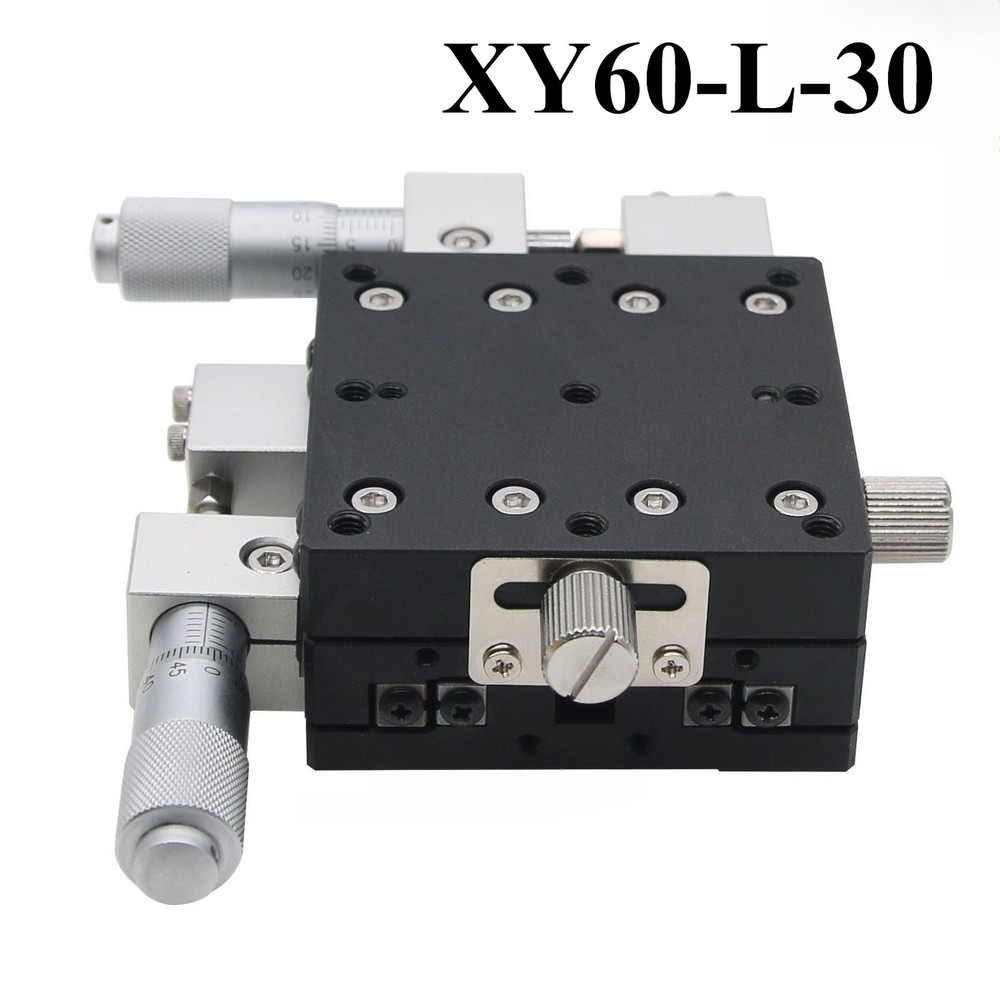 XY Axis Displacement Platform Manual Linear Stage Trimming Sliding Table 60*60mm