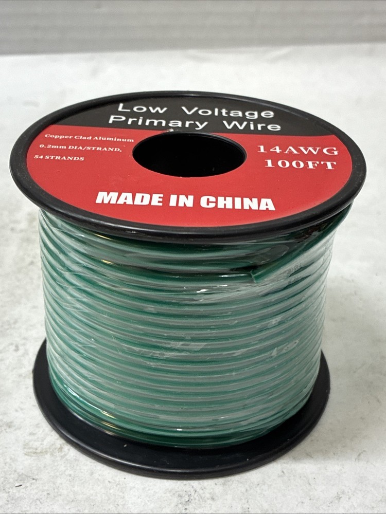 Low Voltage Primary Wire 14AWG 100FT Green
