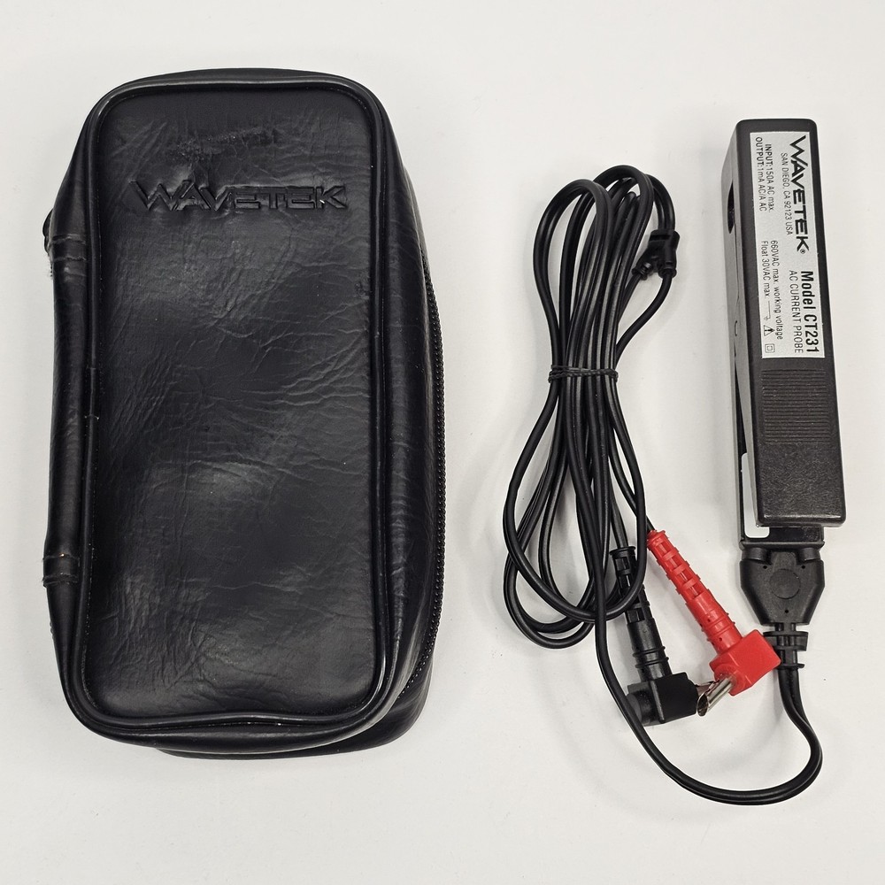 Wavetek CT231 AC Current Probe Clamp 150A In Soft Case
